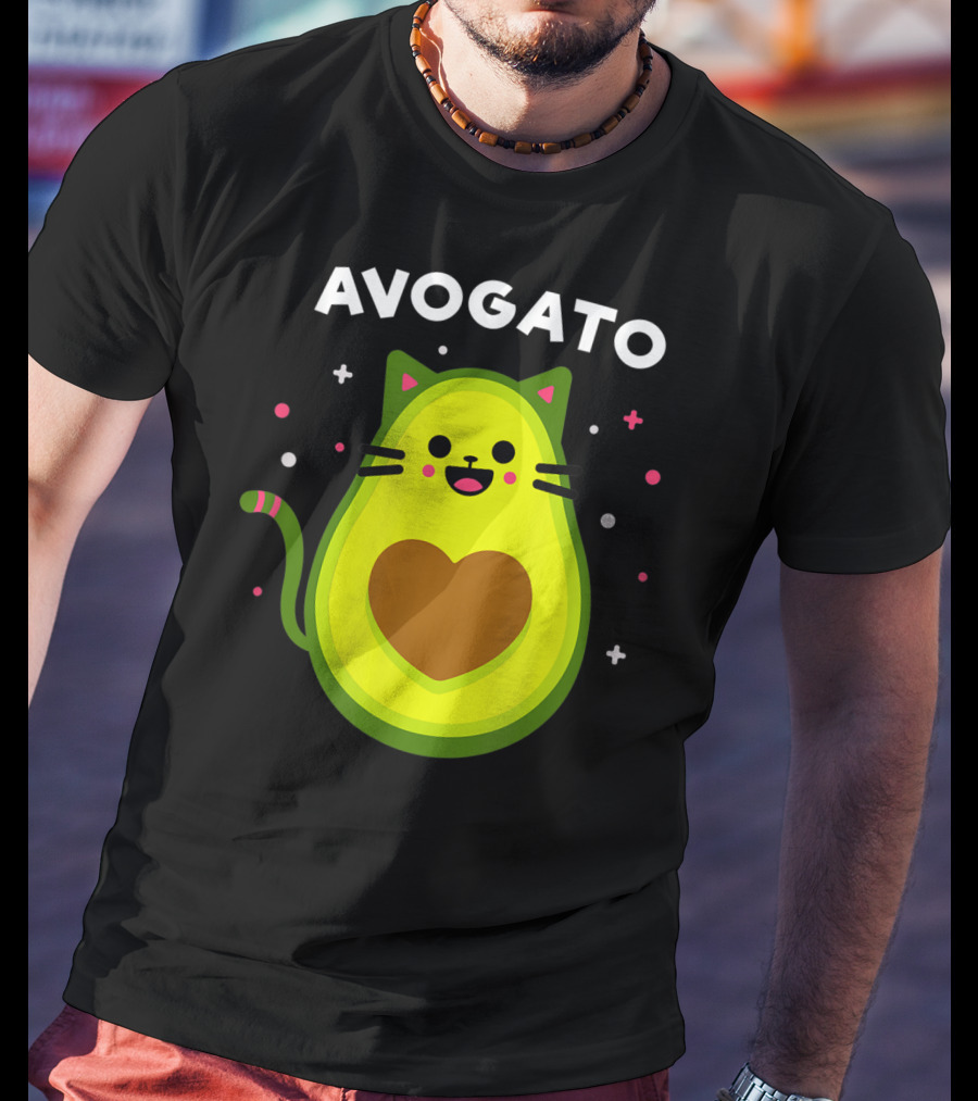 Avogato Cat Avocado Lover Cute Cat Avogato T-Shirt
