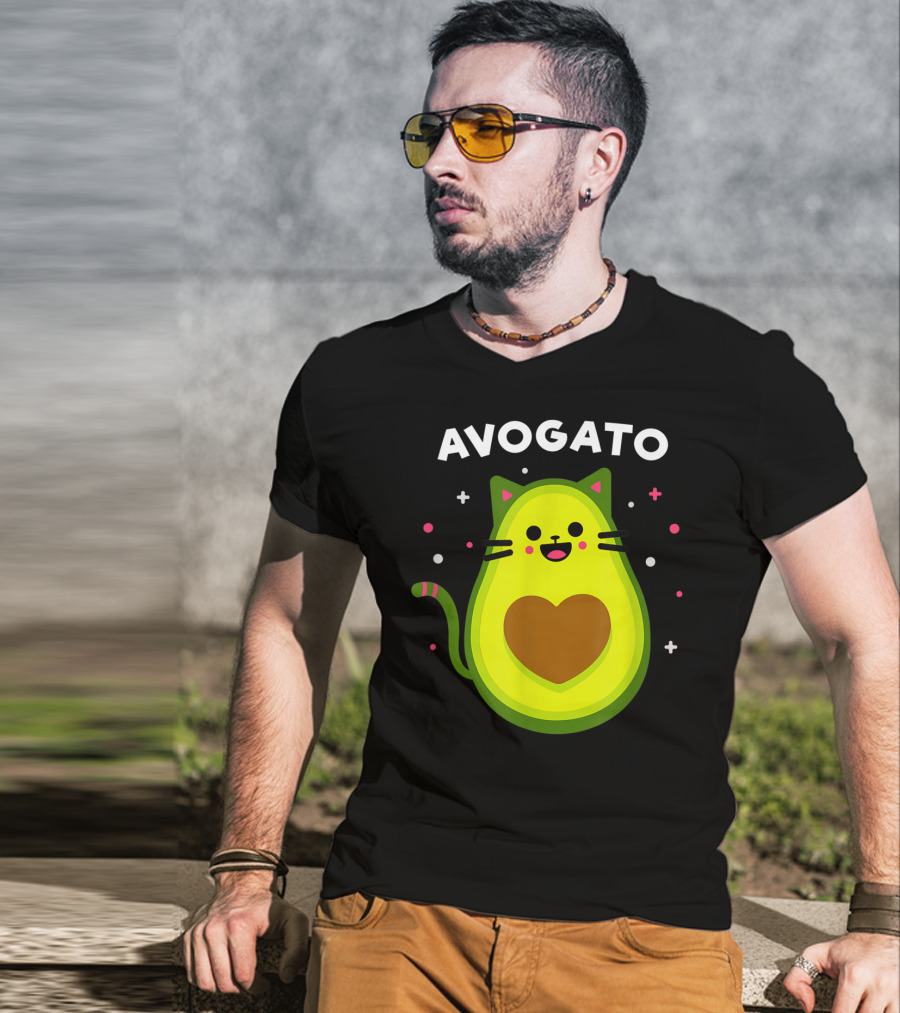 Avogato Cat Avocado Lover Cute Cat Avogato T-Shirt