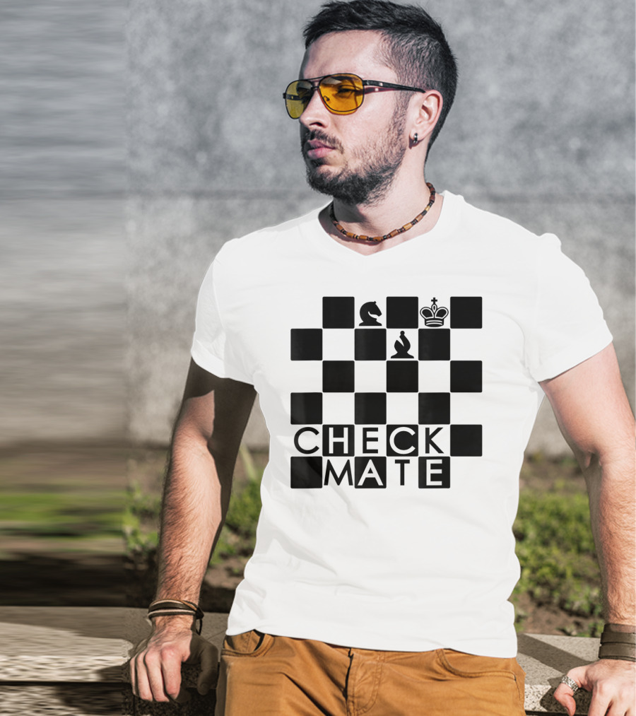 Chess Board Checkmate Knight Bishop King T-Shirt