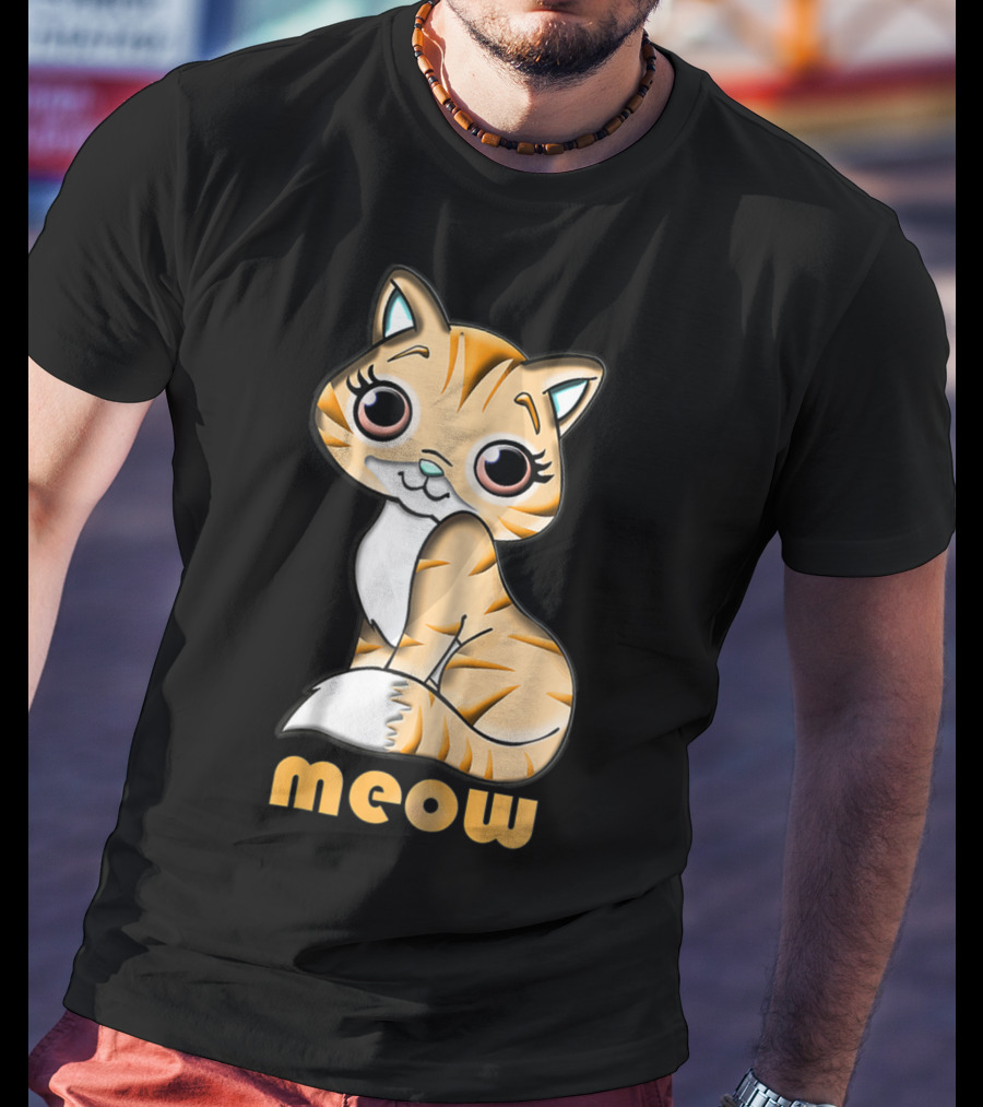 Meow Cutie Cat Adorable Feline T-Shirt