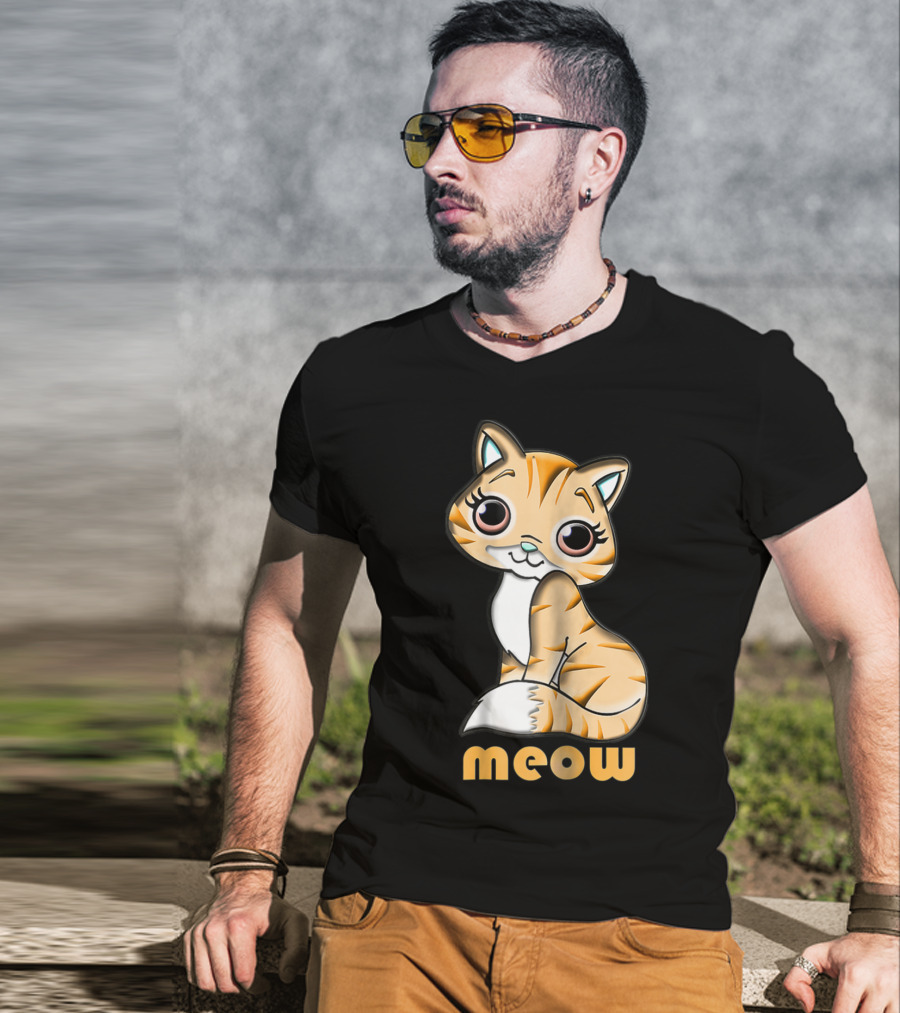 Meow Cutie Cat Adorable Feline T-Shirt