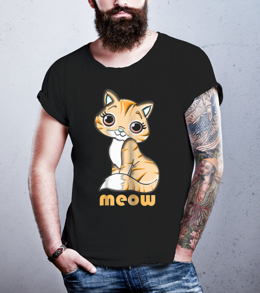 Meow Cutie Cat Adorable Feline T-Shirt