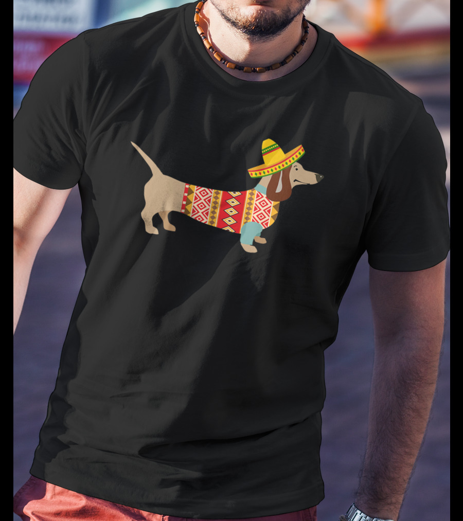 Daschund Cinco De Mayo Sombrero Doxie Fiesta T-Shirt
