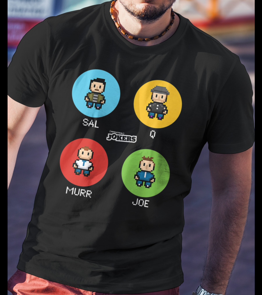 Sal Q Murr Joe Impractical Jokers Pixel T-Shirt