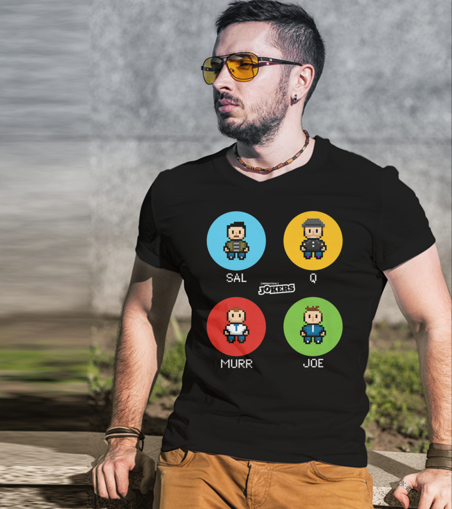 Sal Q Murr Joe Impractical Jokers Pixel T-Shirt