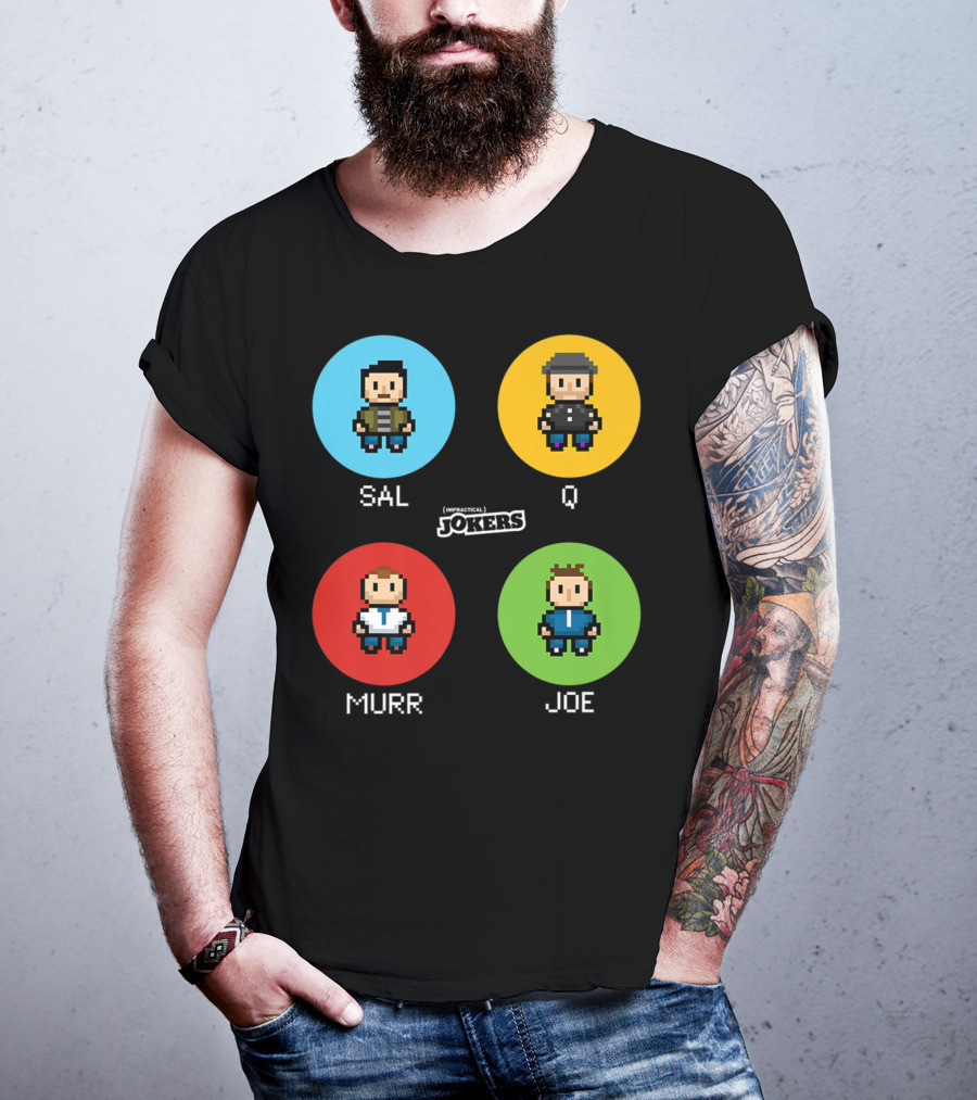 Sal Q Murr Joe Impractical Jokers Pixel T-Shirt