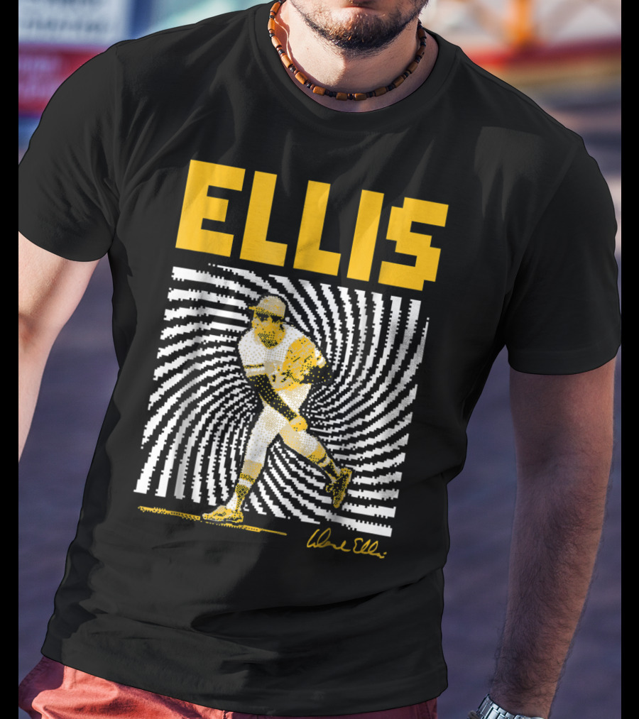 Dock Ellis Signature 8 Bit Spiral Pitching Image T-Shirt