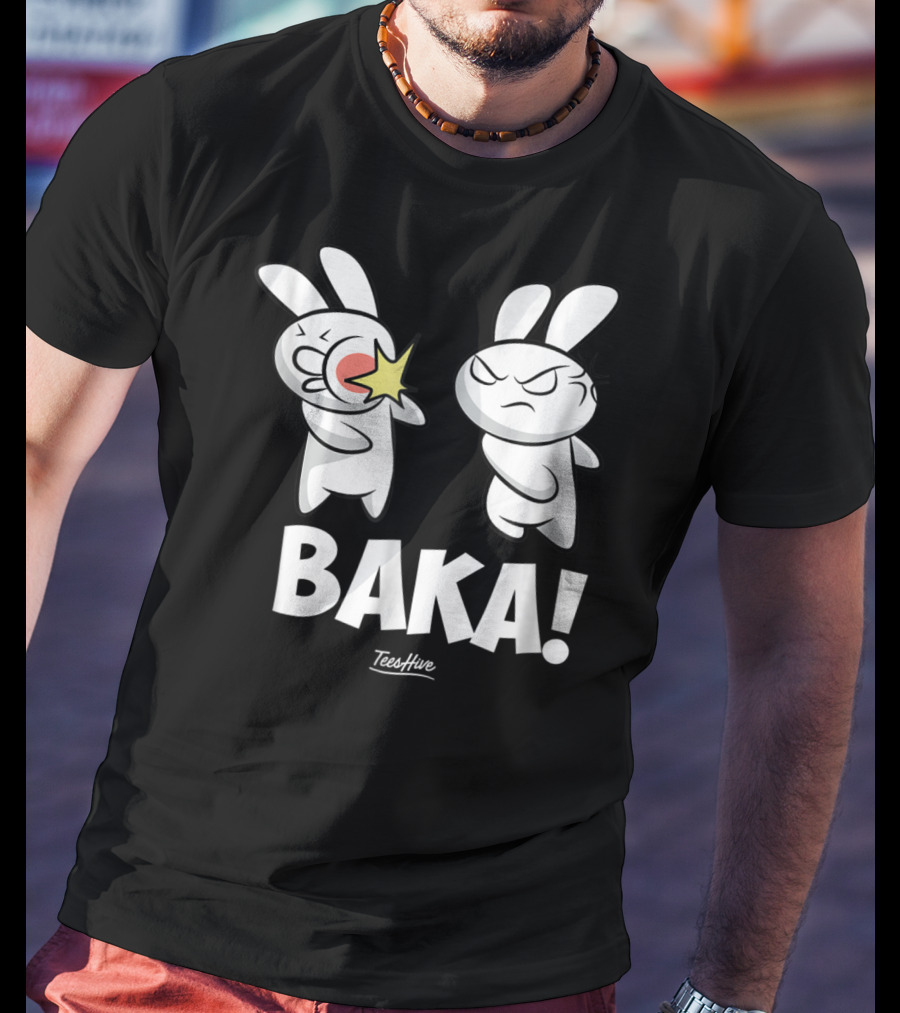 Baka Anime Rabbit Slap Funny Japanese Anime Lover T-Shirt