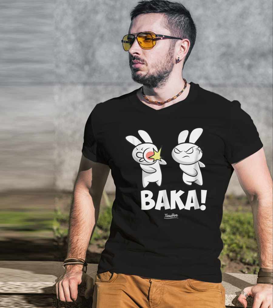 Baka Anime Rabbit Slap Funny Japanese Anime Lover T-Shirt