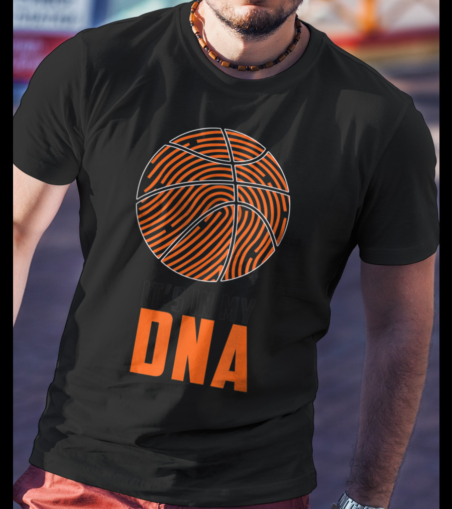 It's In My DNA Basketball Fingerprint Circle T-Shirt