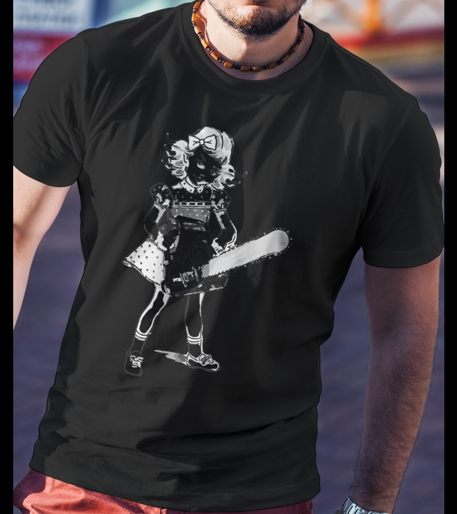 Chainsaw Girl Punk Goth Horror Aesthetic T-Shirt