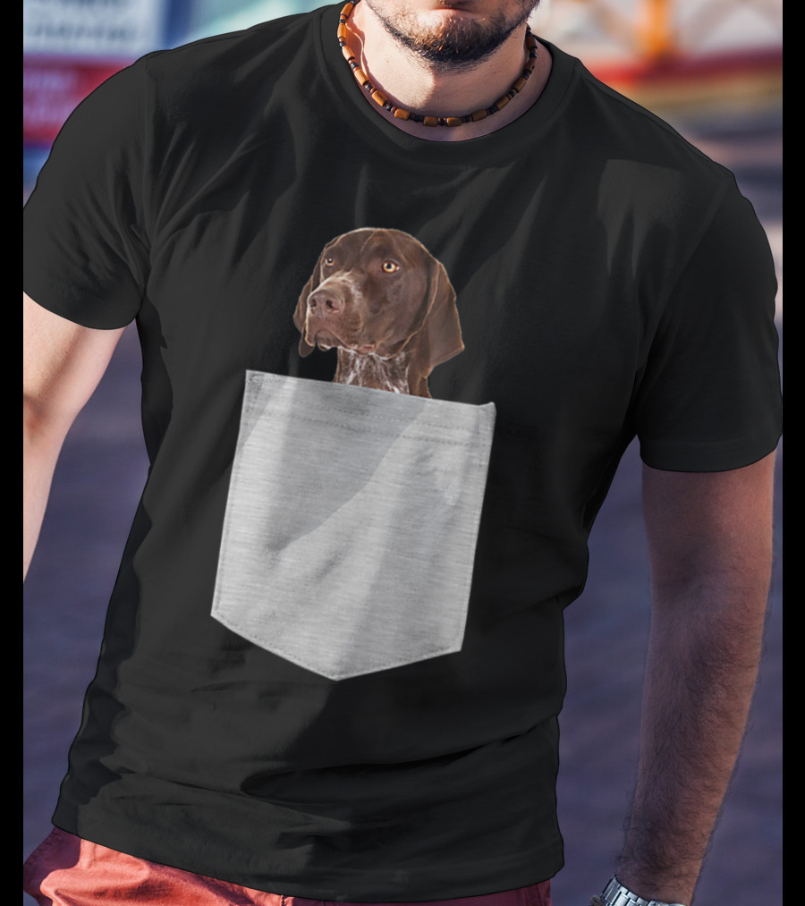 German Shorthair Pointer Dog In Your Pocket T-Shirt