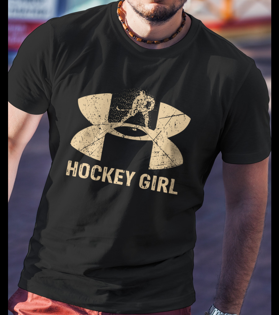 Hockey Girl Under Armour Style T-Shirt