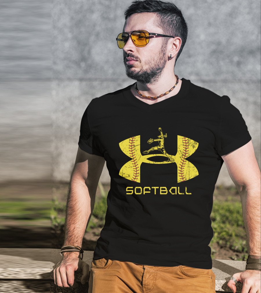 Softball Pitcher Yellow T-Shirt