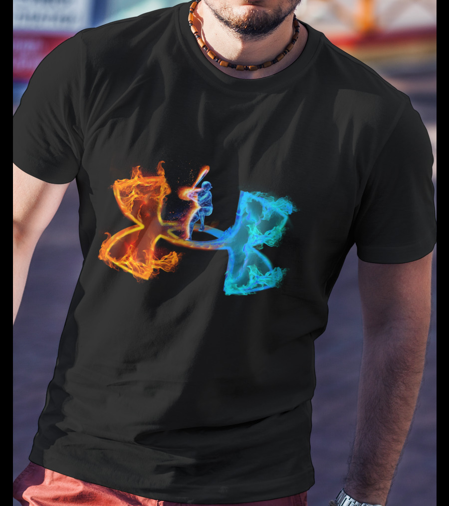 Under Armour Fiery Baseball Player T-Shirt