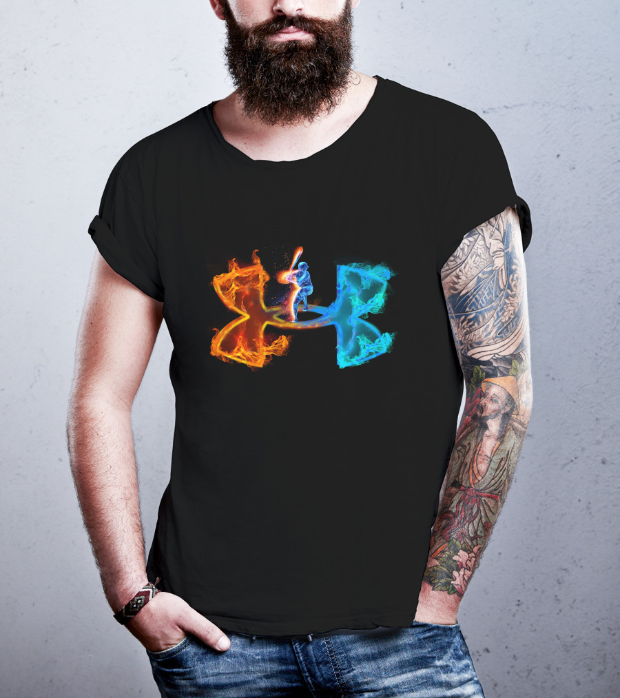 Under Armour Fiery Baseball Player T-Shirt