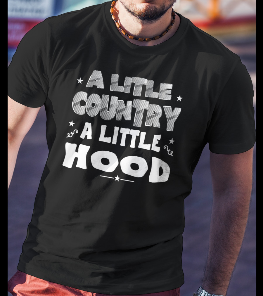 A Little Country A Little Hood Stars And Swirls T-Shirt