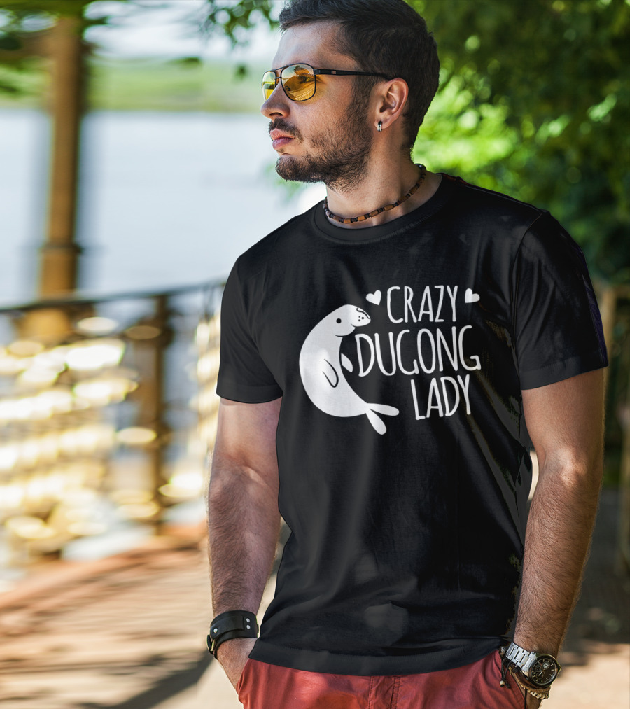 CRAZY DUGONG LADY Cute Hearts And Adorable Dugong T-Shirt
