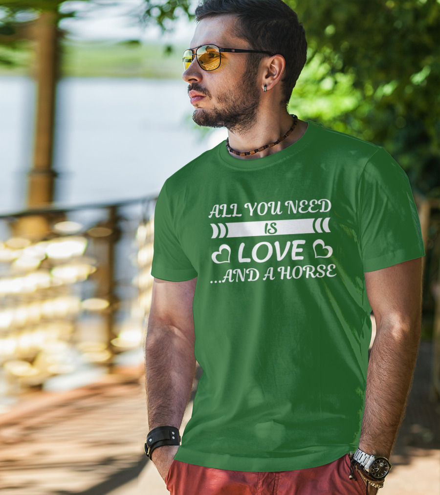 All You Need Is Love And A Horse All I Want For Christmas Are Gains T-Shirt