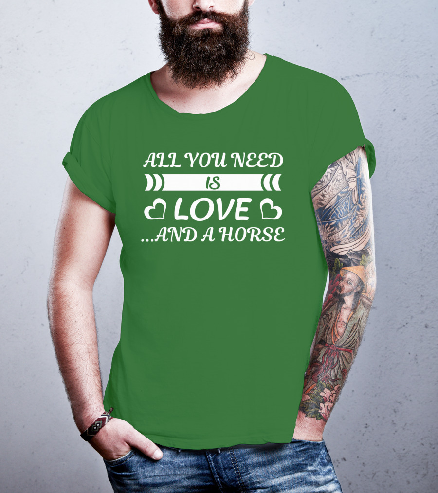 All You Need Is Love And A Horse All I Want For Christmas Are Gains T-Shirt