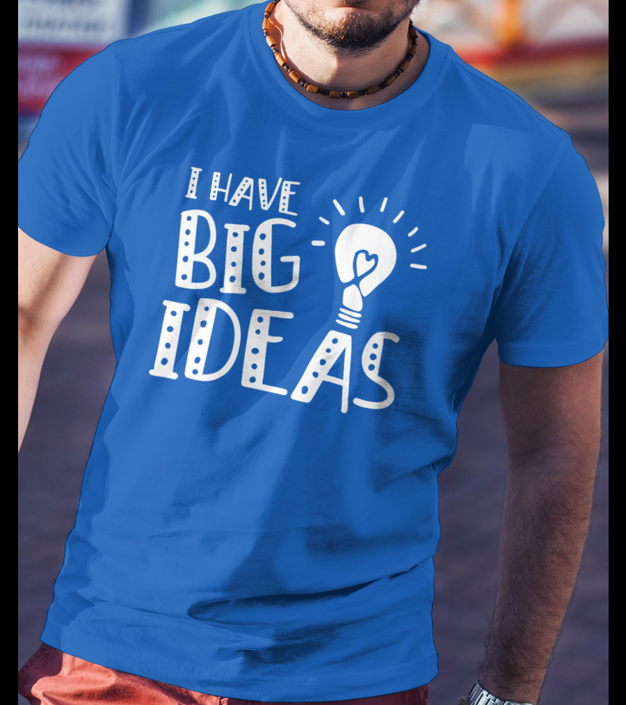 I HAVE BIG IDEAS Light Bulb Heart T-Shirt