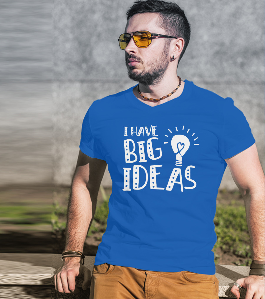 I HAVE BIG IDEAS Light Bulb Heart T-Shirt