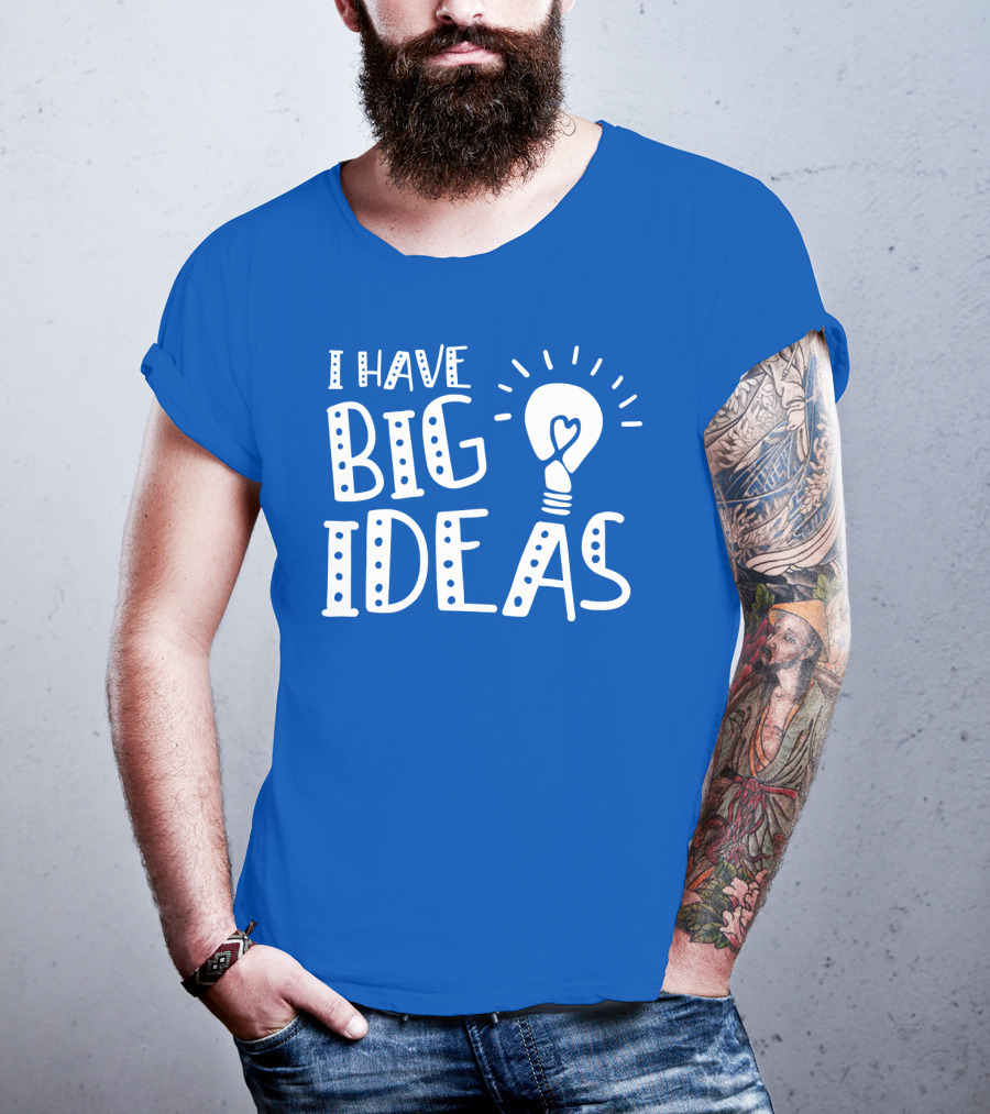 I HAVE BIG IDEAS Light Bulb Heart T-Shirt