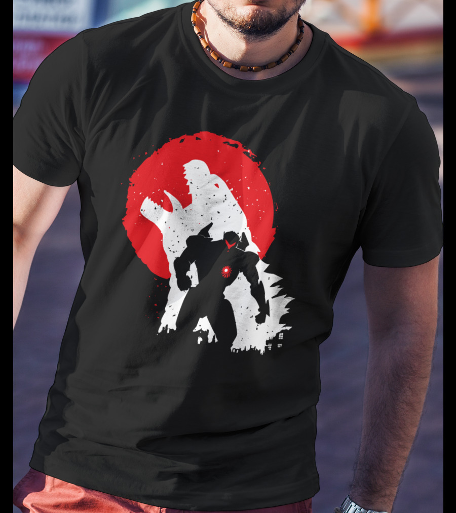 Pacific Rim Mech Vs. Kaiju Battle Scene T-Shirt