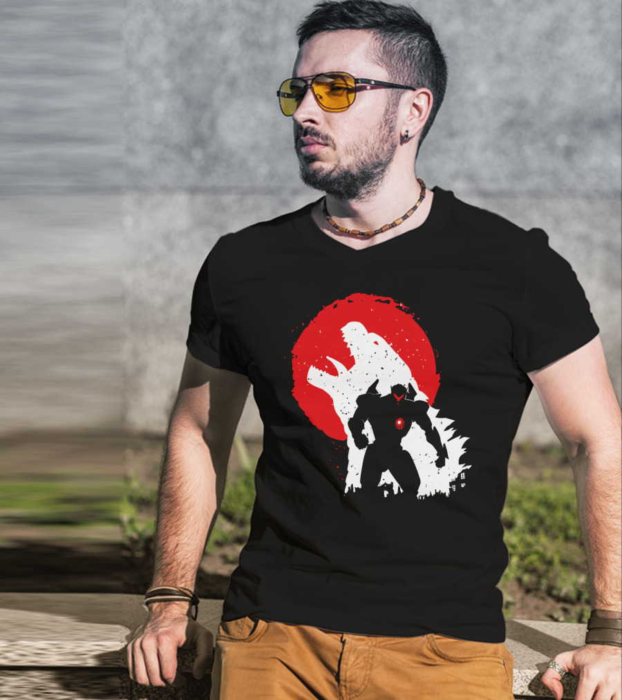 Pacific Rim Mech Vs. Kaiju Battle Scene T-Shirt