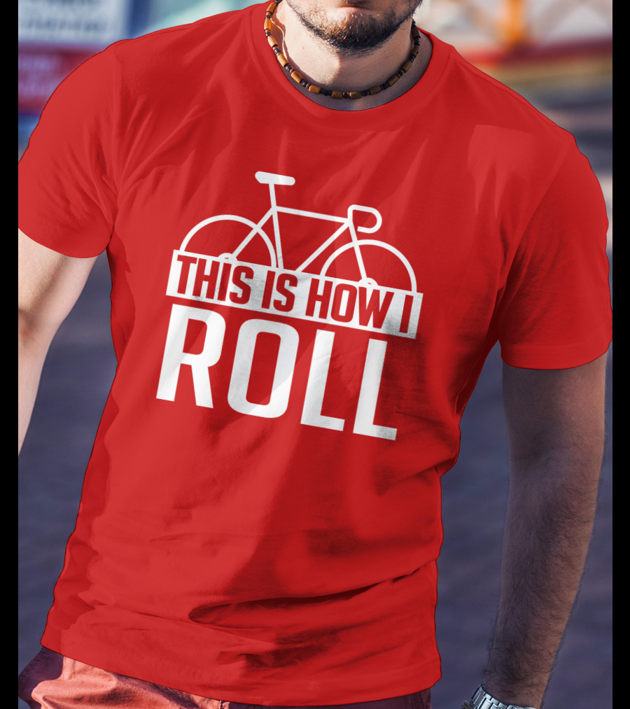 Bike This Is How I Roll Bicycle Outline T-Shirt