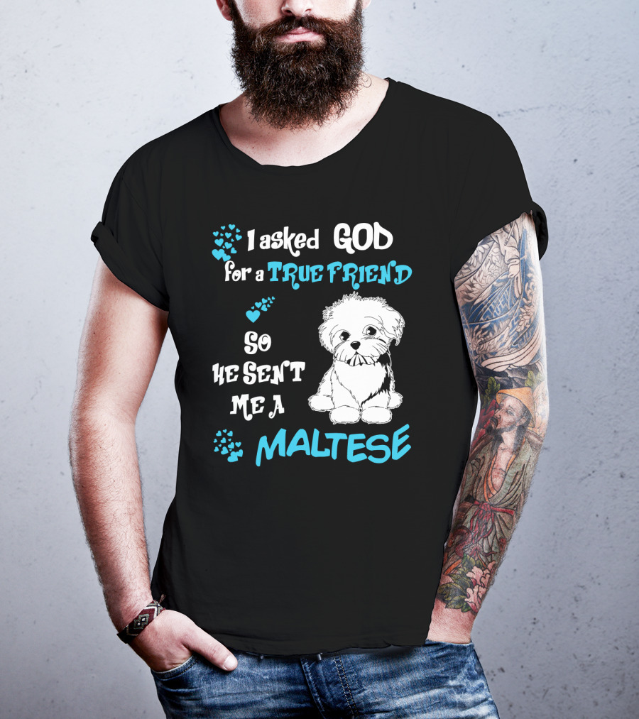 God Sent Me A True Friend Maltese Dog So He Sent Me A Maltese T-Shirt