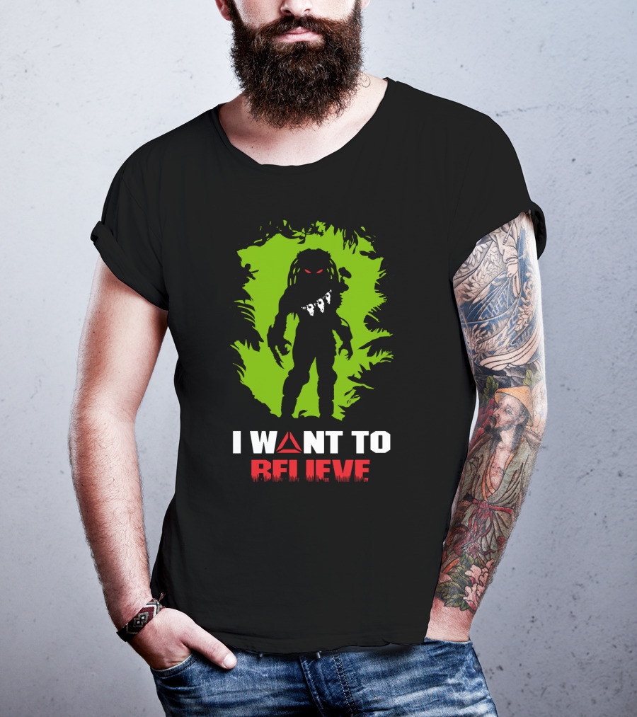 I Want To Believe Cazador De Hombres Predator T-Shirt