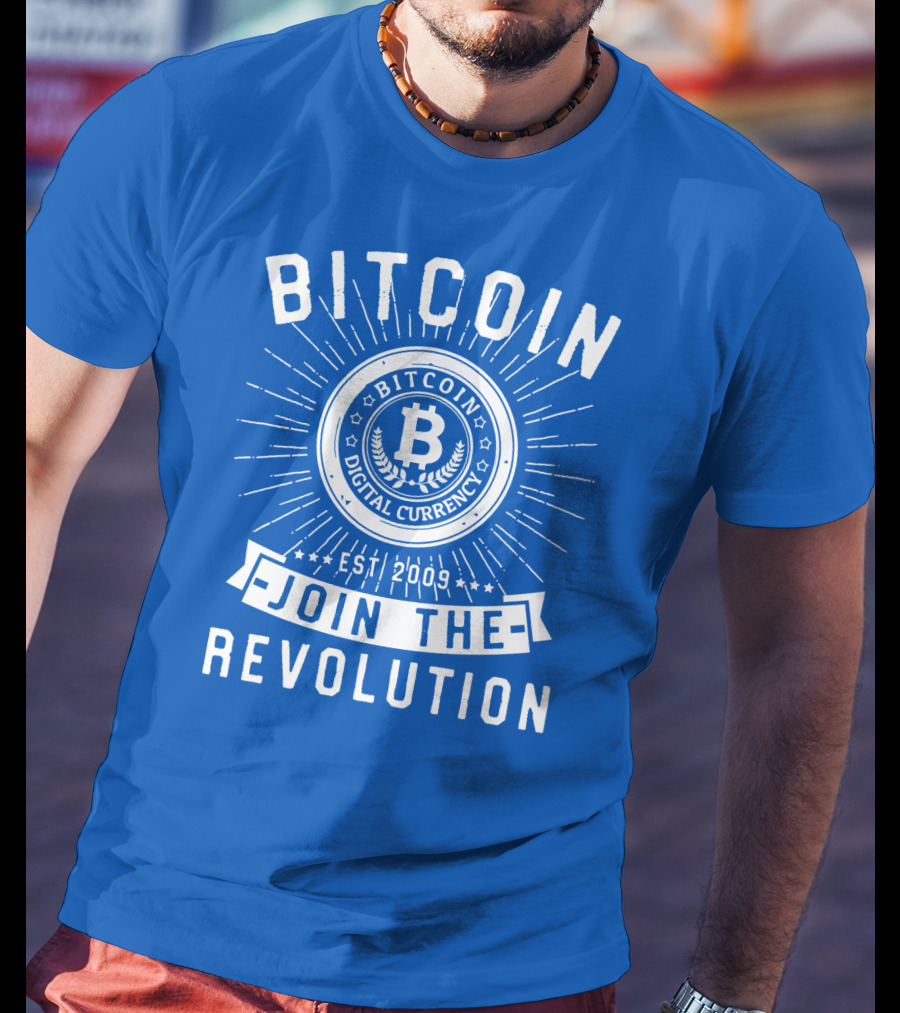 Bitcoin Digital Currency Est 2009 Join The Revolution T-Shirt