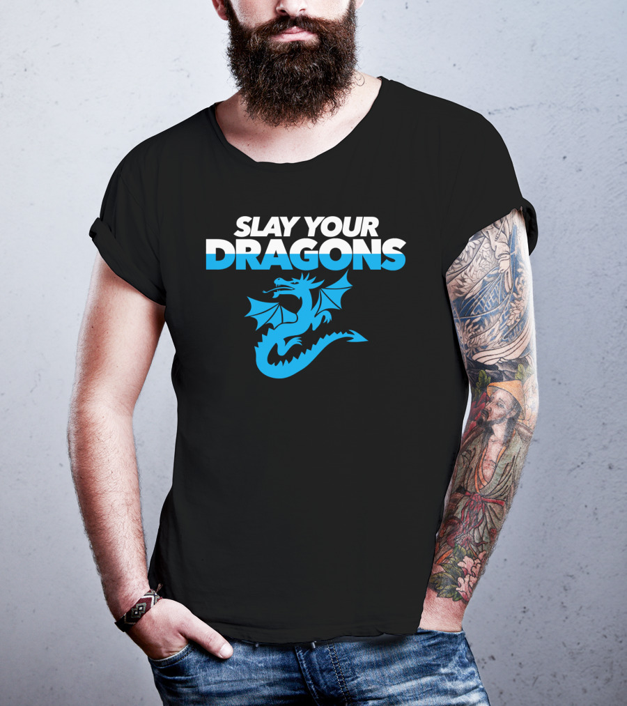 SLAY YOUR DRAGONS Blue Dragon T-Shirt