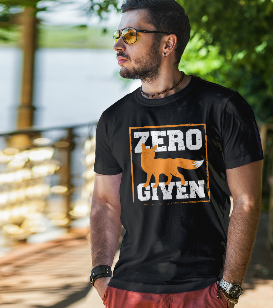 Zero Fox Given Block Style Fox T-Shirt