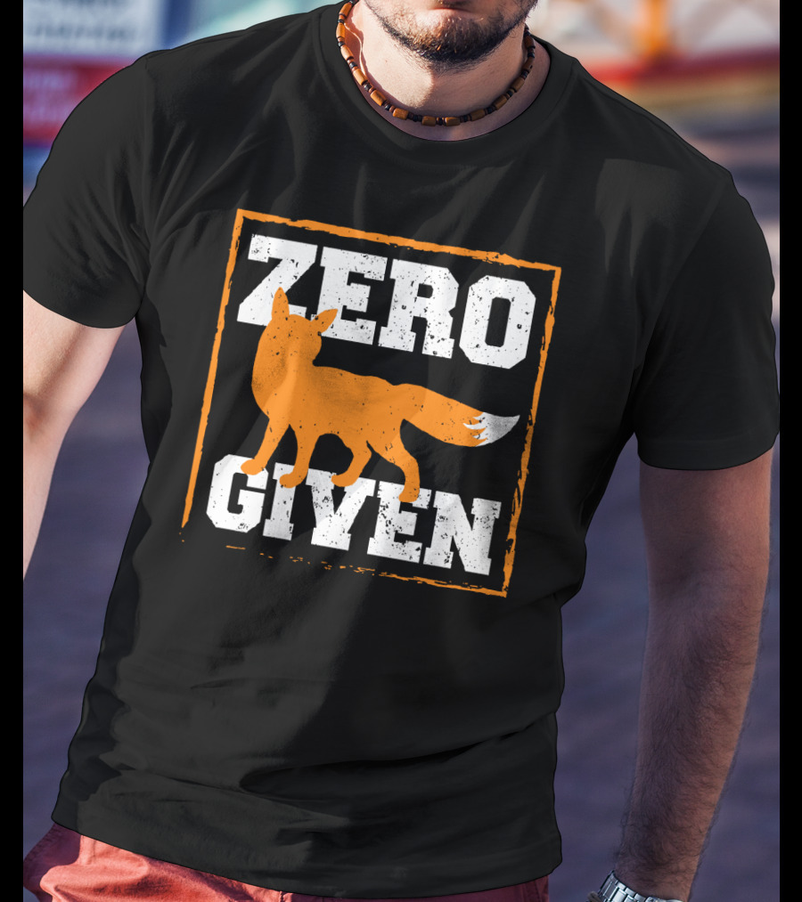 Zero Fox Given Block Style Fox T-Shirt