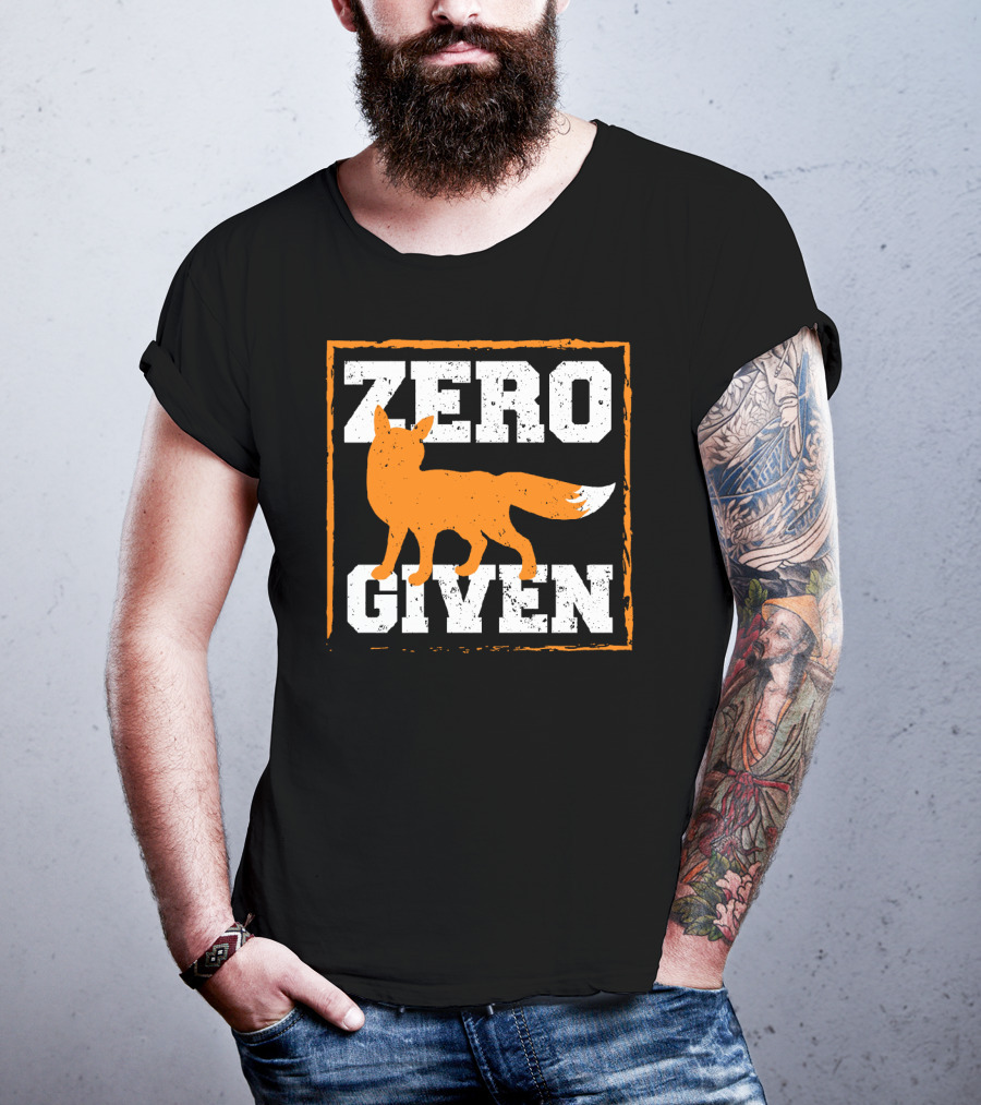 Zero Fox Given Block Style Fox T-Shirt