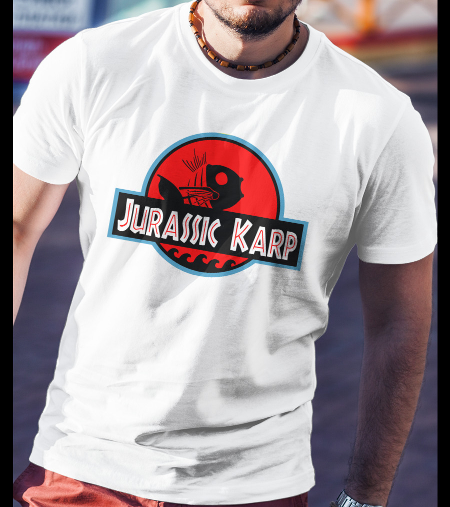 Jurassic Karp Dinosaur Fish Meme Crossover Circle T-Shirt