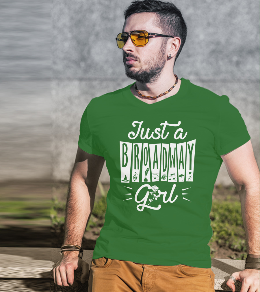 Just A Broadway Girl Wizard Music Rose Notes T-Shirt