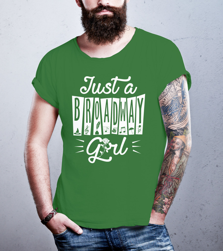 Just A Broadway Girl Wizard Music Rose Notes T-Shirt