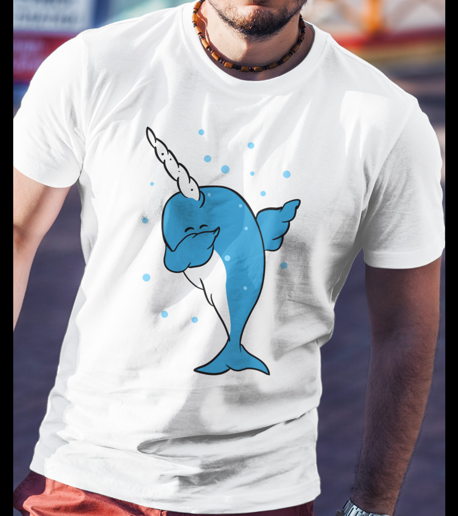 Dabbing Narwhal With Spots T-Shirt