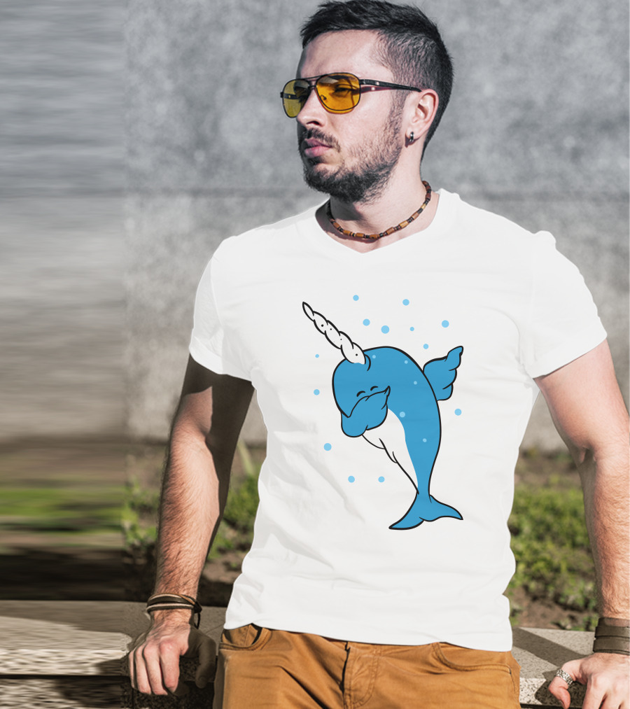Dabbing Narwhal With Spots T-Shirt