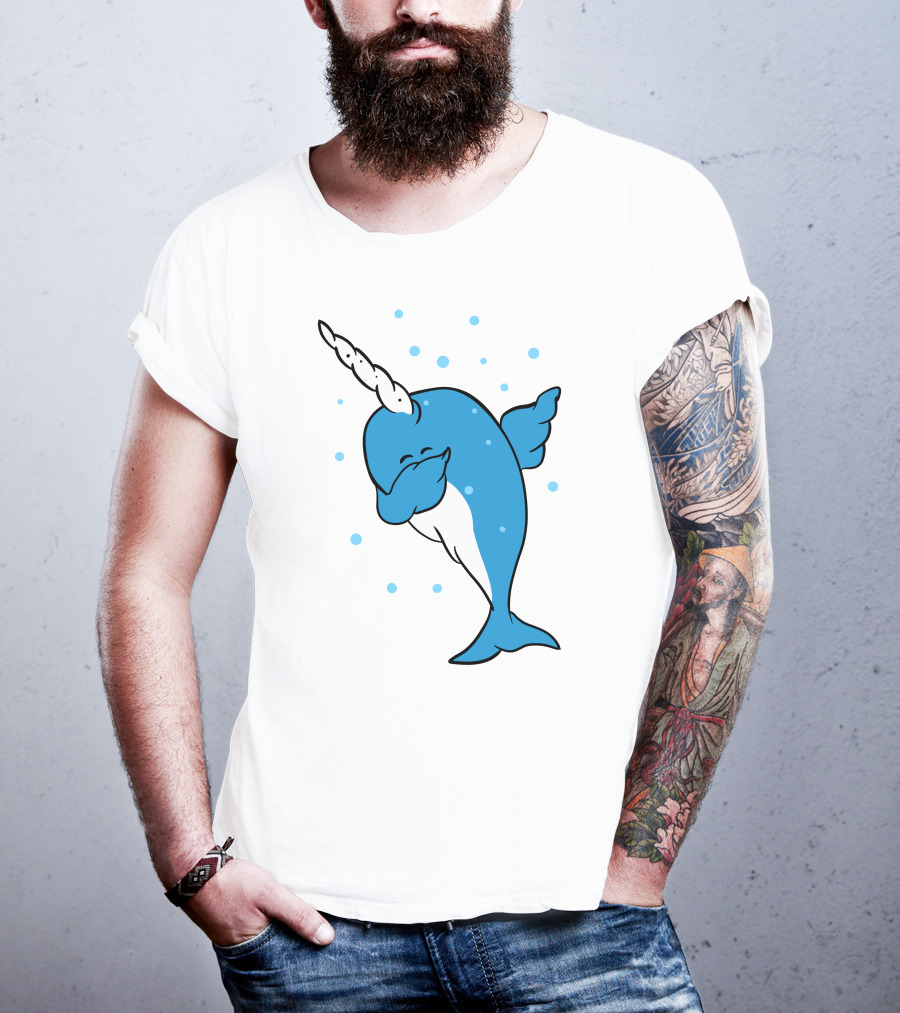 Dabbing Narwhal With Spots T-Shirt