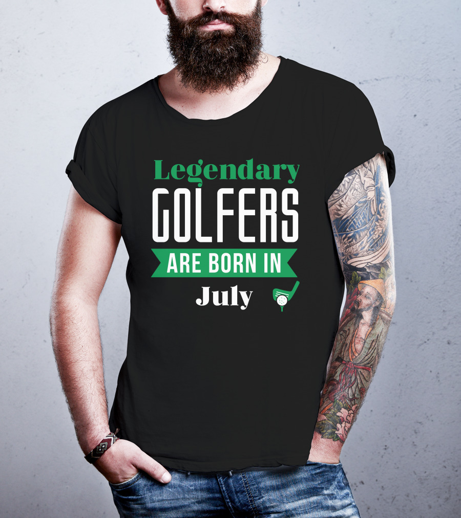 Legendary Golfers Born In July With Golf Club And Ball T-Shirt