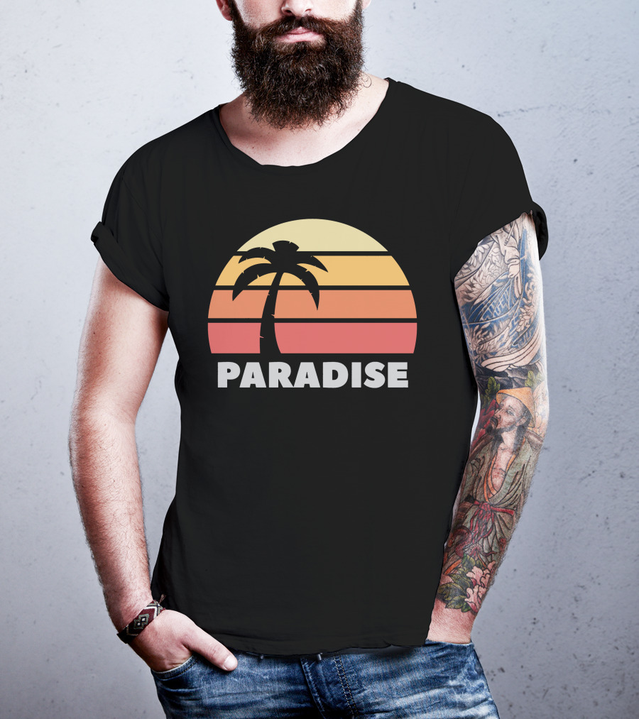 Paradise Sunset Island Palm Tree T-Shirt