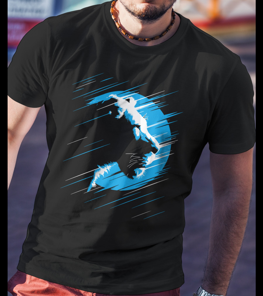 Lioness Blue Predator In Moonlight Stripes T-Shirt