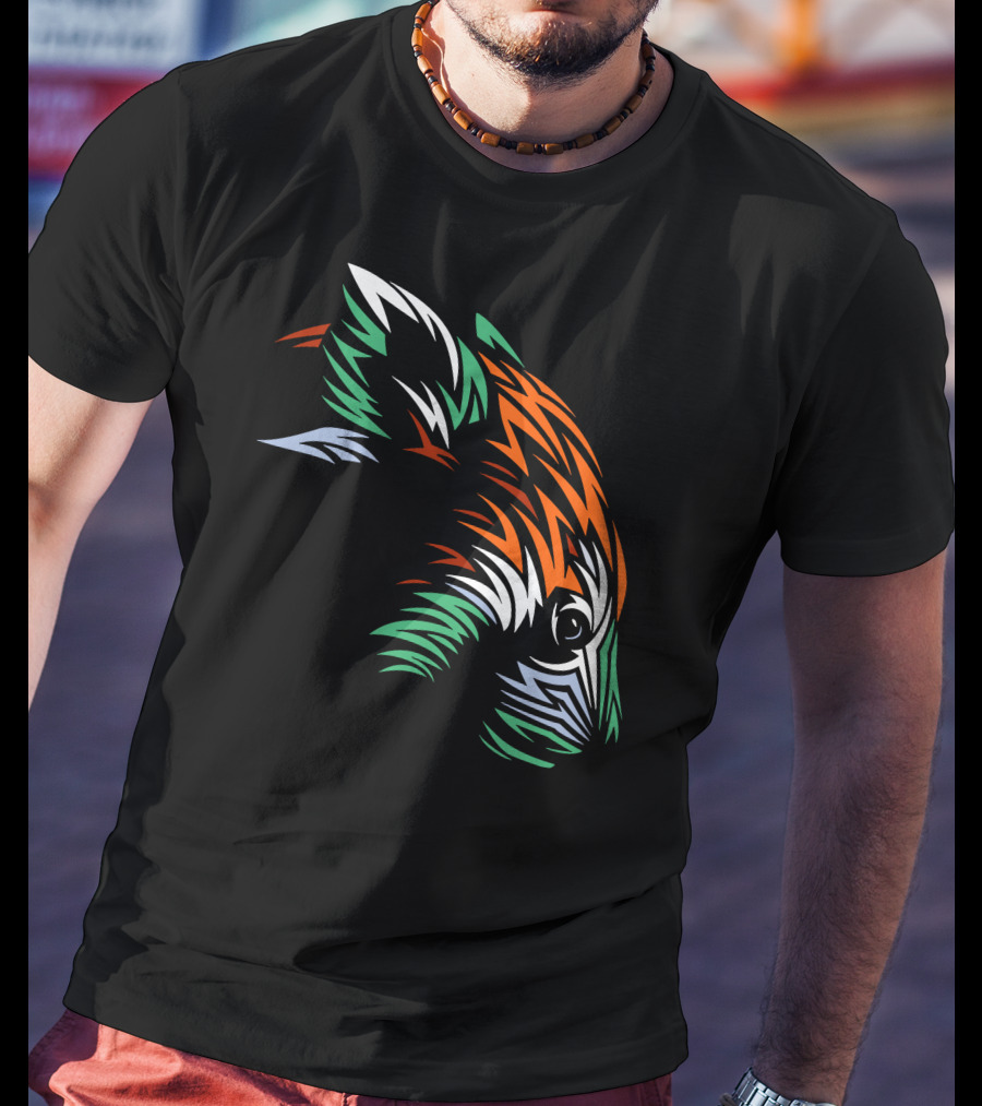 Tribal Red Panda Abstract Head T-Shirt