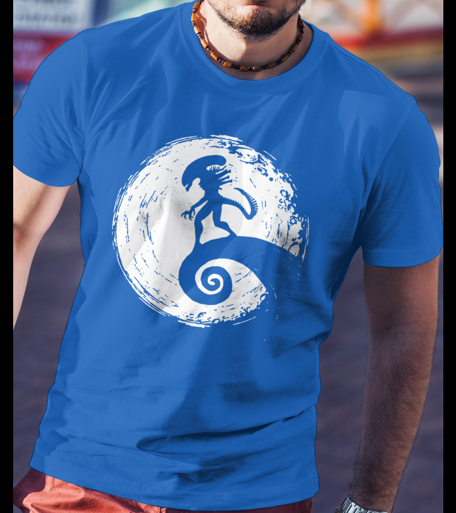 Nightmare On LV 426 Alien Meets Spiral Moon Scene T-Shirt