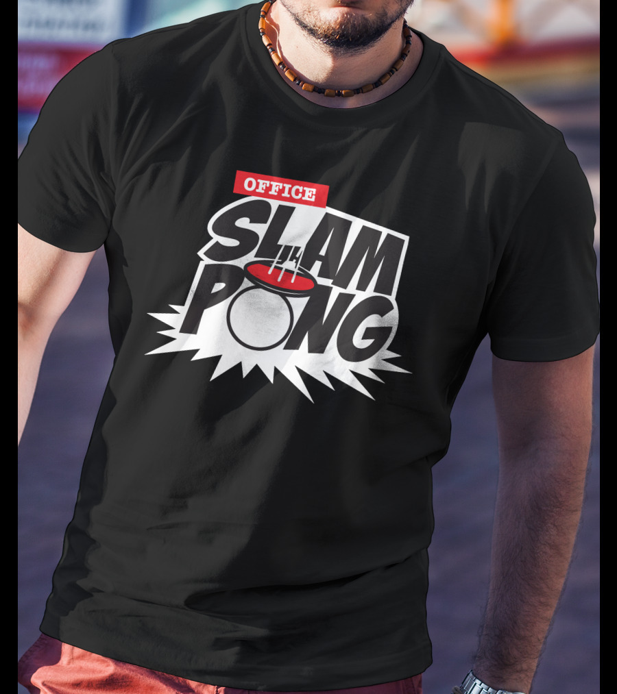 Office Slam Pong Beverage Challenge Burst T-Shirt