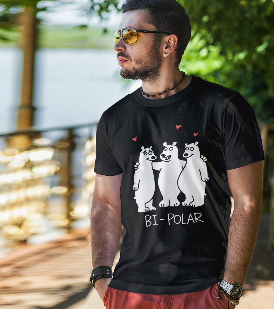 Bi Polar Bears With Hearts T-Shirt